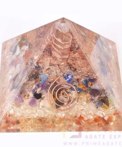 MixStonesOrgonePyramid-WithCrystalPoint