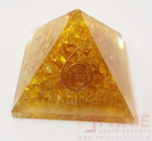 Yellow(onyx)Orgone-pyramidWithReikiSymbol