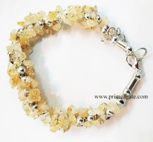 CitrineChipsFuseWire-Bracelet