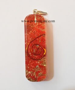 OrangeOnyxPipeShaped-Pendant