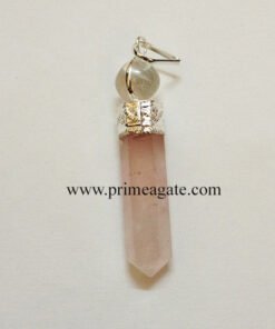 RoseQuartz2pcCapPencil-Pendant