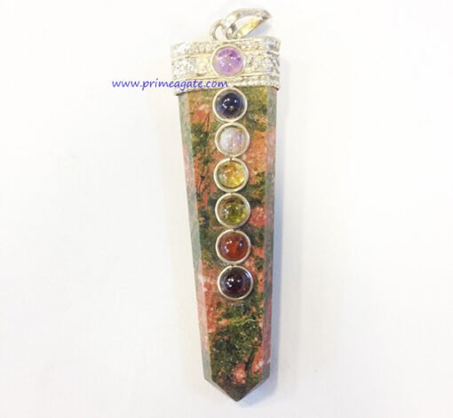 UnakiteFlatChakra-Pendant