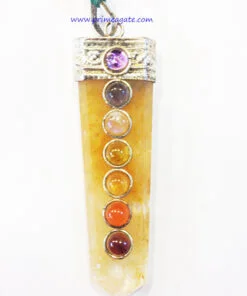 YellowAventurineFlatChakra-Pendant