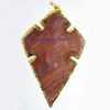 FancyJasperArrowheadElectroPlated-Pendant(Design4)
