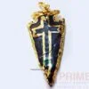 FancyJasperArrowheadWithCrossPlated-Pendant