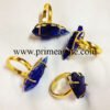 BlueColorGlassArrowheadElectroplated-Rings