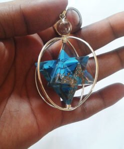 TurquoiseSpinningMerkabaStar-Pendant