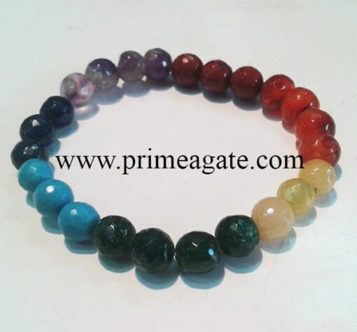 7ChakraFacetedBeads-Bracelet