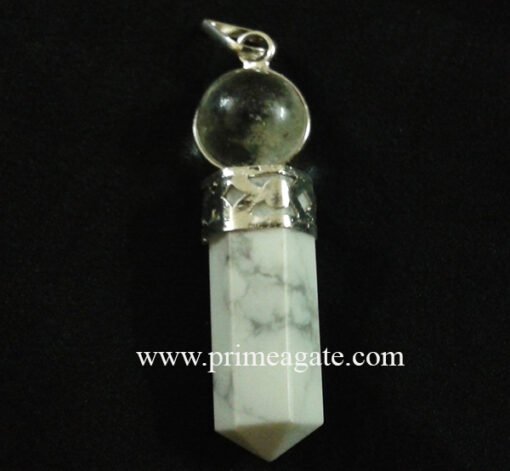 Howlite2pcCapPencil-Pendant