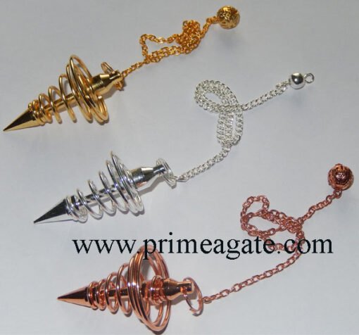 Assorted-Golden-Silver-Copper-Coil-Pendulum