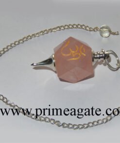 Rose-Quartz-OM-Engraved-Pendulum