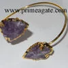Amethyst-Electroplated-Arrowhead-Bangle