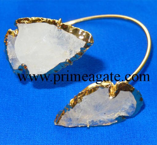 Crystal-Quartz-Electroplated-Arrowhead-Bangle