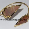 FancyJasper-2INCH-Electroplated-Arrowhead-Bangle