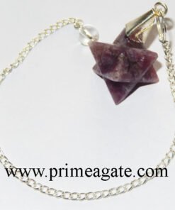 Lepidolite-Merkaba-Star-Pendulum