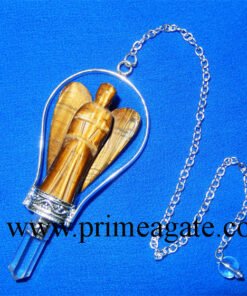 Tiger-Eye-Angel-Pendulum