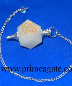 White-Agate-Pentagram-Engraved-Pendulum