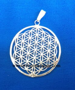 Silver-Flower-Of-Life-Metal-Pendant