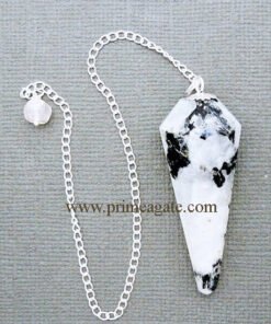 Rainbow Moonstone Facetted Pendulum