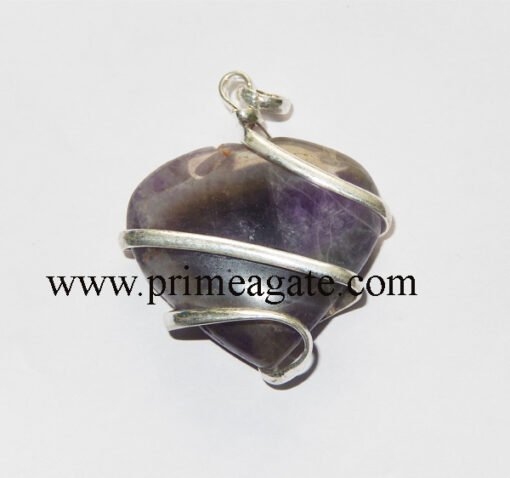 Amethyst-Heart-Shape-Wrapped-Pendant