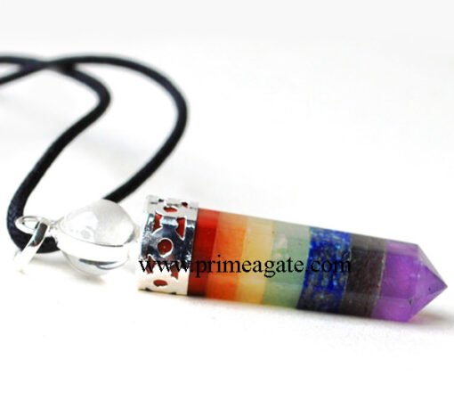 Chakra-2Pc-Cap-Pencil-Pendant-With-Black-Cord