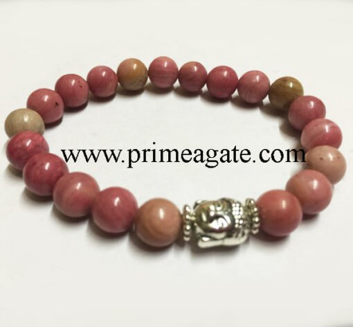 rhodocrosite-stretchable-buddha-bracelet