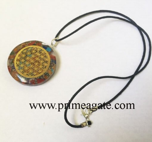 Mic-Chakra-Stones-Metal-Flower-Of-Life-Orgone-Pendant